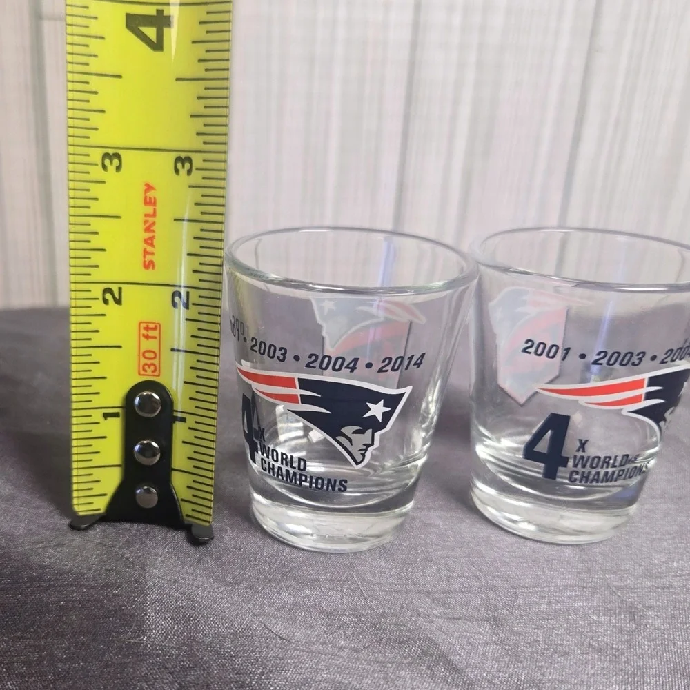 New‎ England Patriots 4x World Champions Shot Glass Set NFL Football